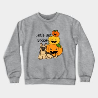 Hallowe'en German Shepherd and Pumpkins Crewneck Sweatshirt